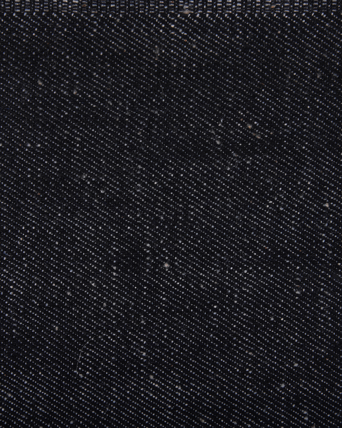 Close up of the denim jacket for men by Luxire in dark blue