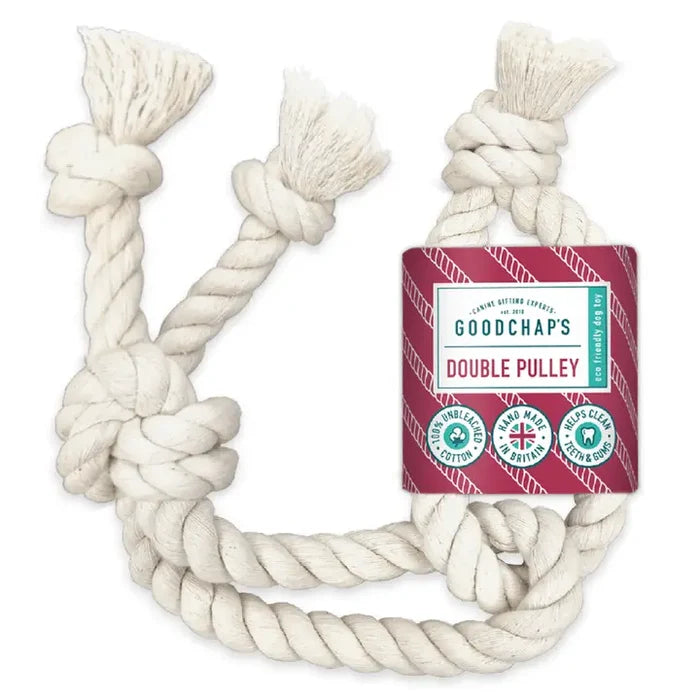 Double Pulley - Natural Cotton Rope Toy
