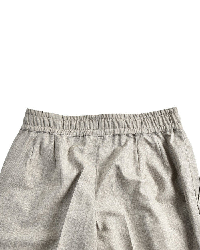 Drago Grey Fine Worsted Wool Drawstring Pants