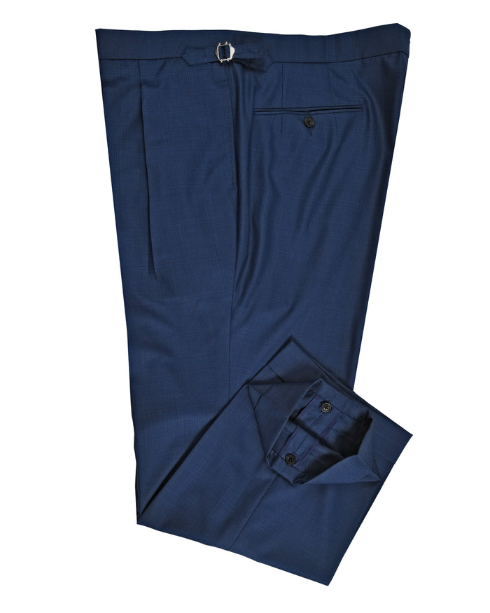 Drago: Super 160s Royal-Blue Prince of Wales Checks
