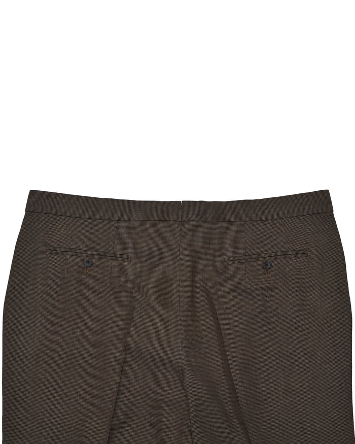 Drapers Tobacco Brown Micro Houndstooth Pants