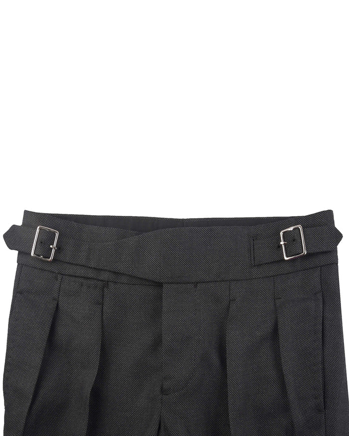 Dugdale Midnight Grey Wool Birdseye