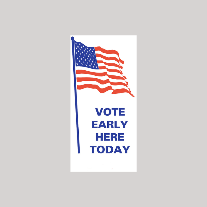 EARLY VOTING WITH FLAG Slim Sign (SG-113E)
