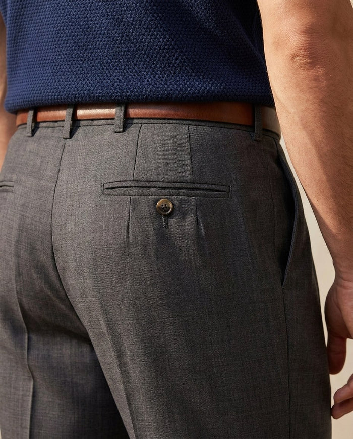 Easycare Wool: Grey Prince of Wales — back