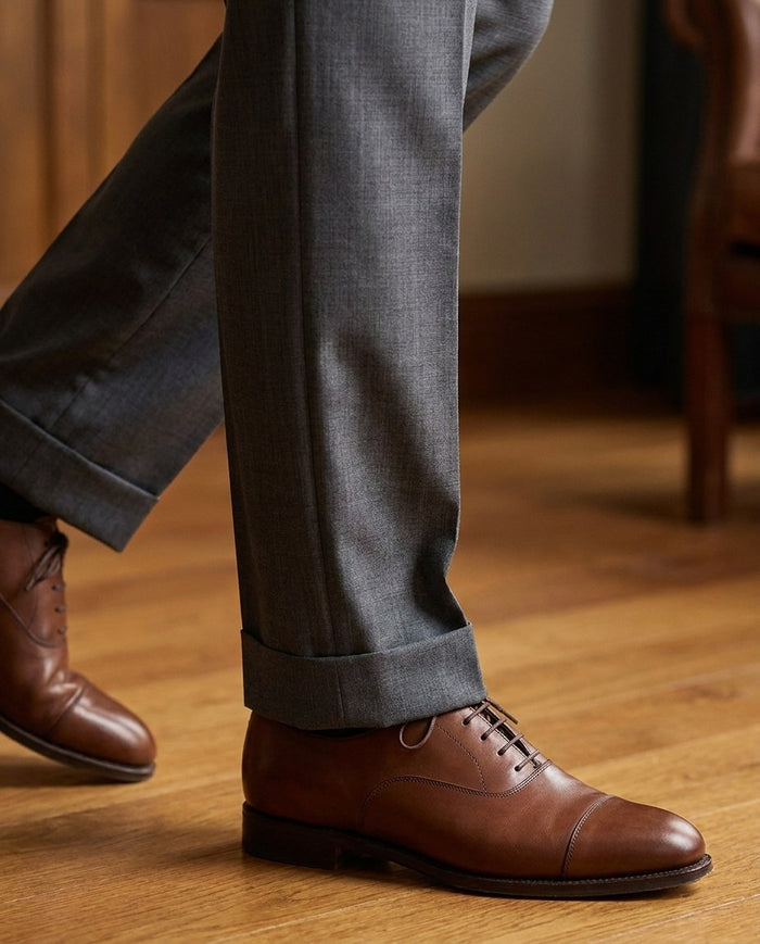 Easycare Wool: Grey Prince of Wales — hem
