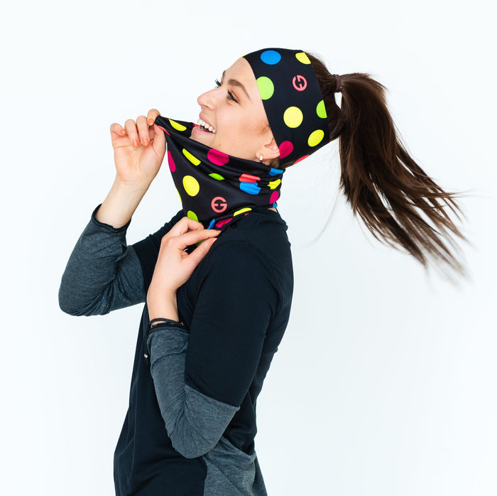 ELEVEN SPORTSWEAR Multifunctional scarf DOTS black