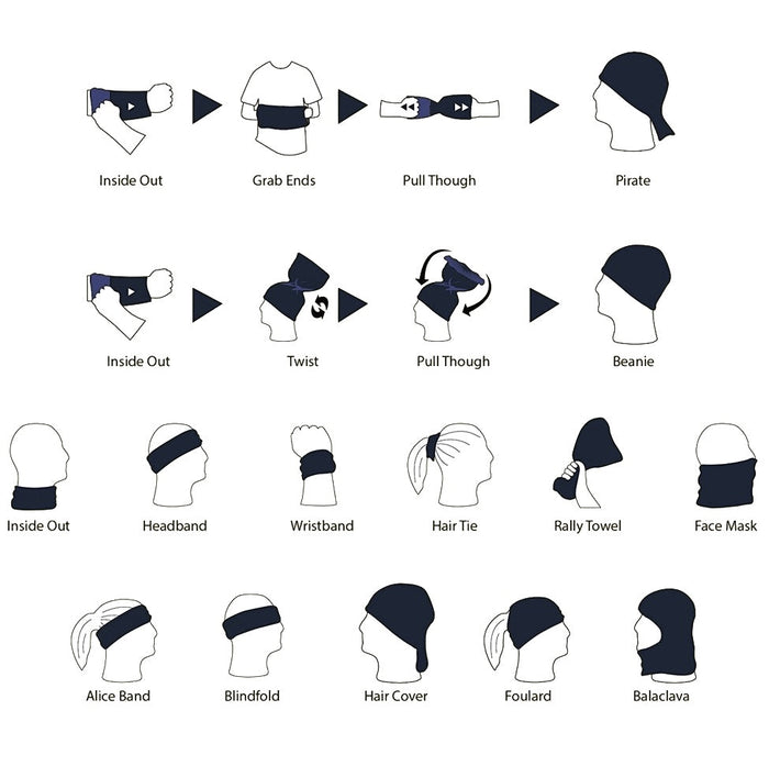 ELEVEN SPORTSWEAR Multifunctional scarf DOTS black
