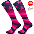 ELEVEN SPORTSWEAR STARS Long compression socks - pink