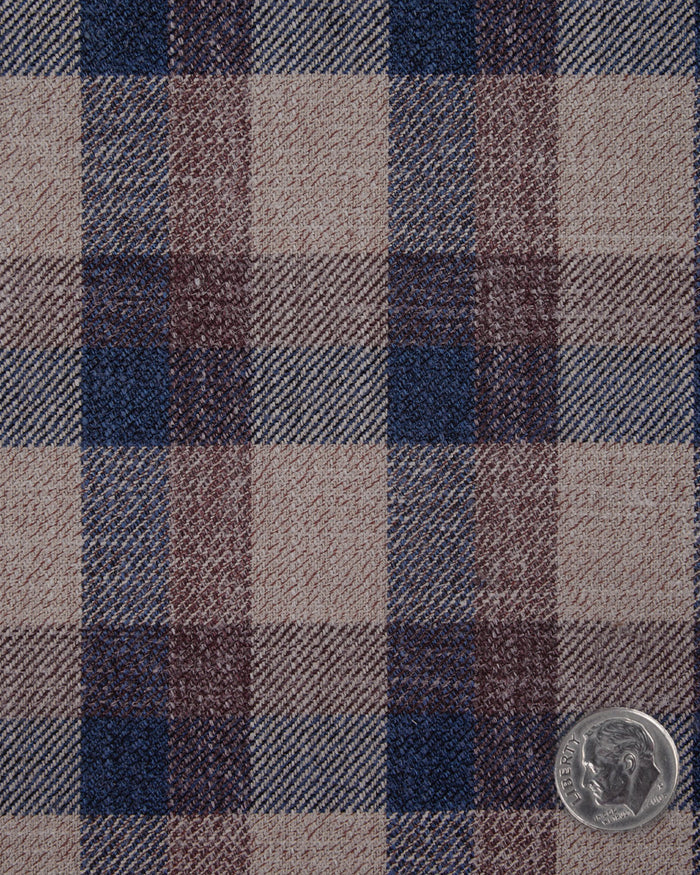 EThomas Light Peach Blue Voilet Checks
