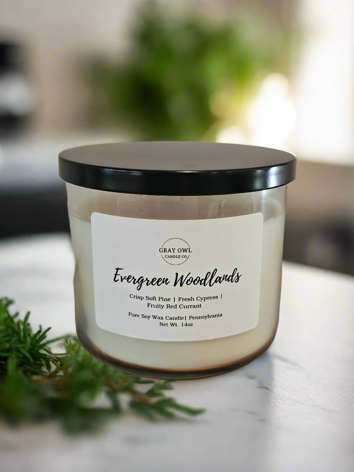 Evergreen Woodlands Large Soy Candle | 3 Wick