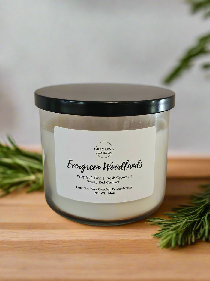 Evergreen Woodlands Large Soy Candle | 3 Wick