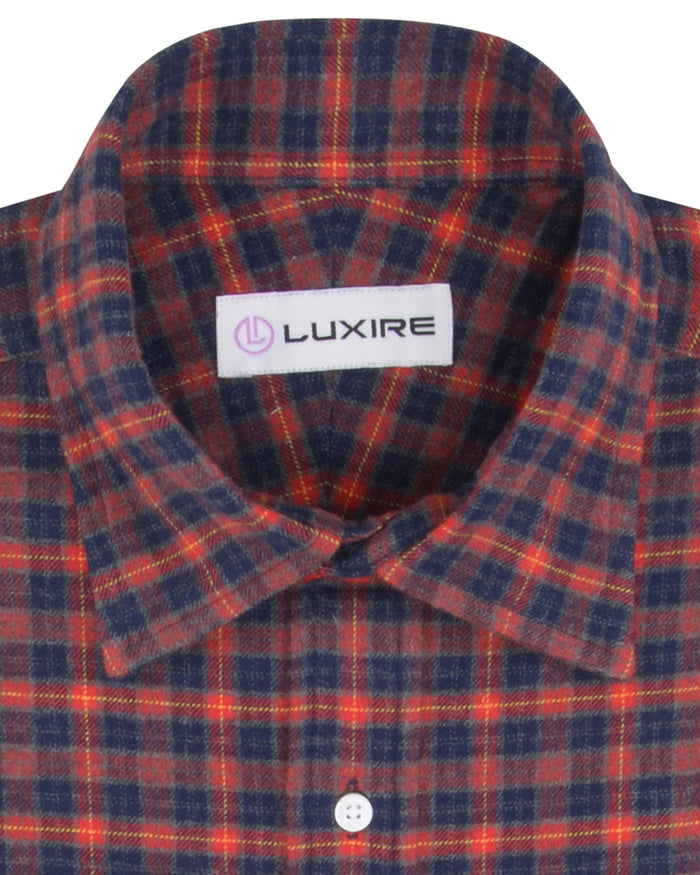 Flannel: Red Navy Grey Tattersall