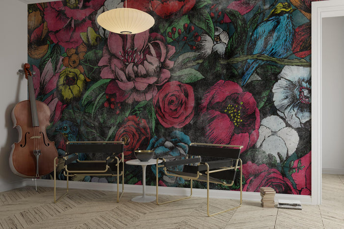 Floral Bouquet Wallpaper: Classic Rose Design, Trend Wallpaper