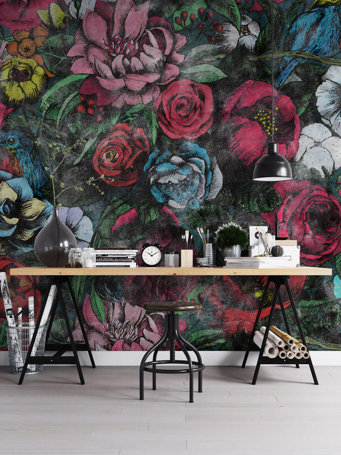 Floral Bouquet Wallpaper: Classic Rose Design, Trend Wallpaper