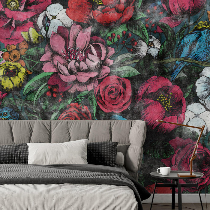 Floral Bouquet Wallpaper: Classic Rose Design, Trend Wallpaper