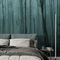 Foggy Lake Forest Wallpaper Mural - Peel and Stick Wall Art