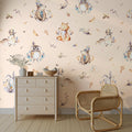 Forest Animals Nursery Wallpaper: Fox, Owl, Birds Mural (Peel & Stick)