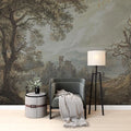 Forest Path Mural Wallpaper: Enchanting Tree Scene, Peel and Stick