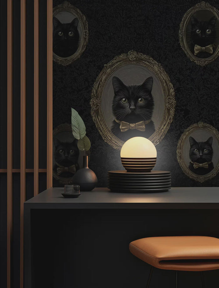 Framed Cats Wallpaper, Peel and Stick Wallpaper, Modern Wall Decor