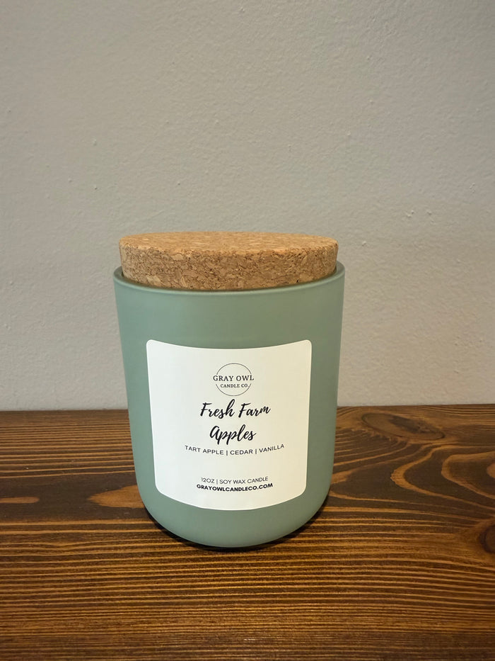 Fresh Farm Apples Wooden Wick Candle