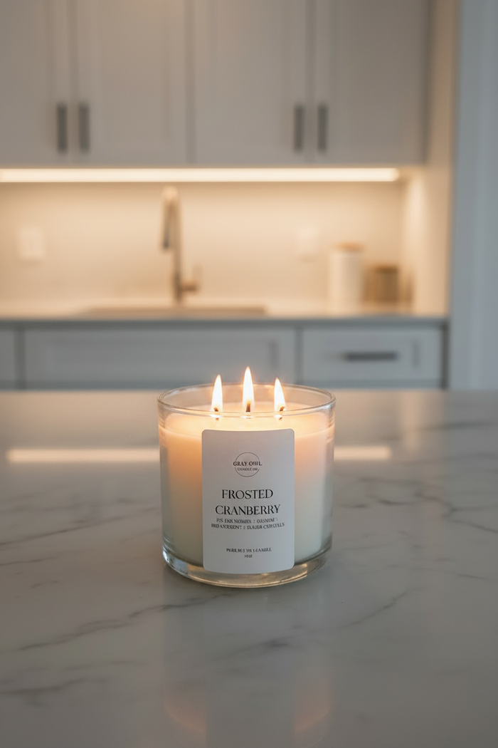 Frosted Cranberry Candle | 3 Wick