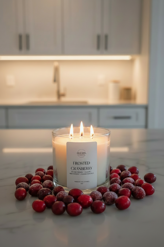 Frosted Cranberry Candle | 3 Wick