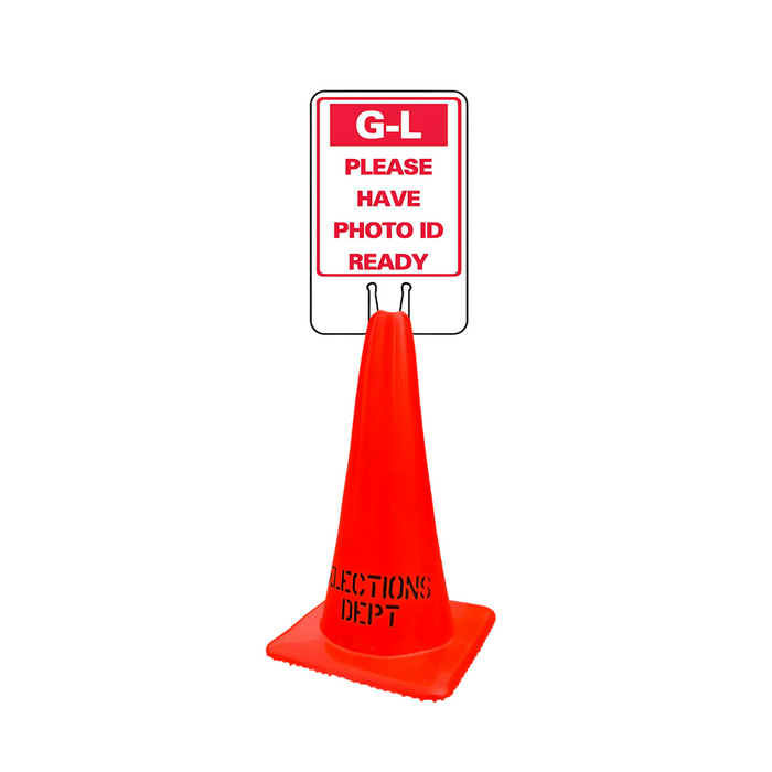 G-L PLEASE HAVE PHOTO READY DOUBLE-SIDED Cone Topper Sign (SG-319I2)