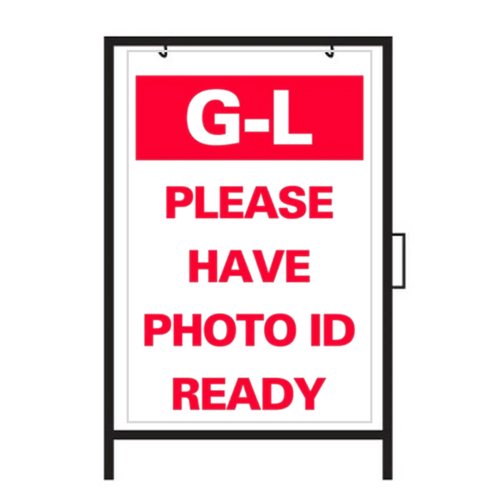G-L PLEASE HAVE PHOTO READY DOUBLE-SIDED Metal A-Frame Sign (SG-319A2)