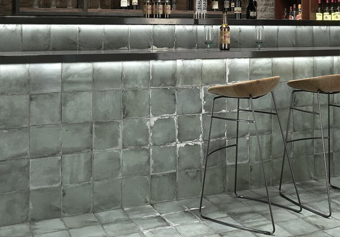Bella Glass Tiles Geometric Calm Series GC1212 Eco Green