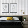 Geometric Lines Removable Wallpaper, Black and White