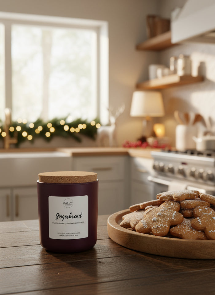Gingerbread Wooden Wick Candle