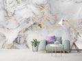 Gold Marble Abstract Wallpaper: Peel and Stick Wall Mural