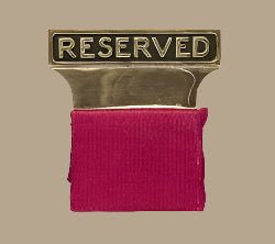Gold Reserved Pew Signs | Heavy-Duty Funeral Chapel Seating Markers | American Mortuary Equipment