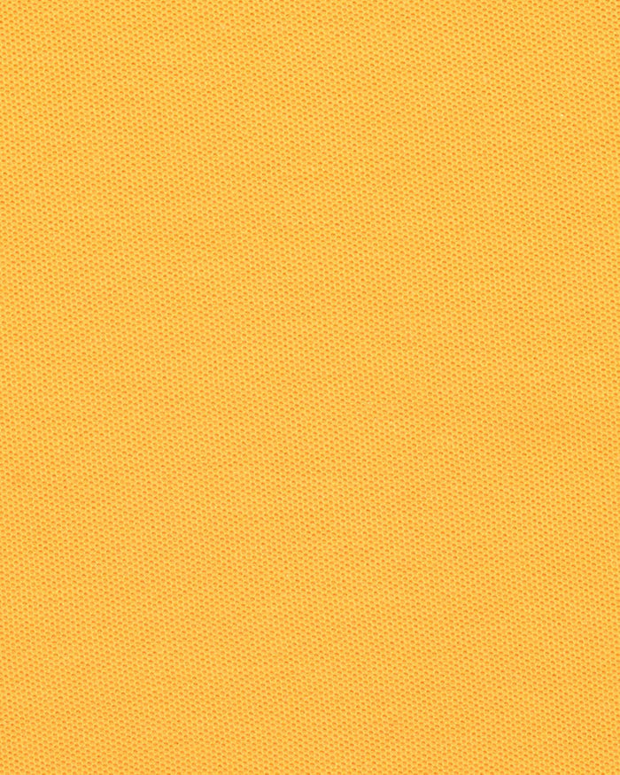 Close up of the custom oxford polo shirt for men by Luxire in golden yellow