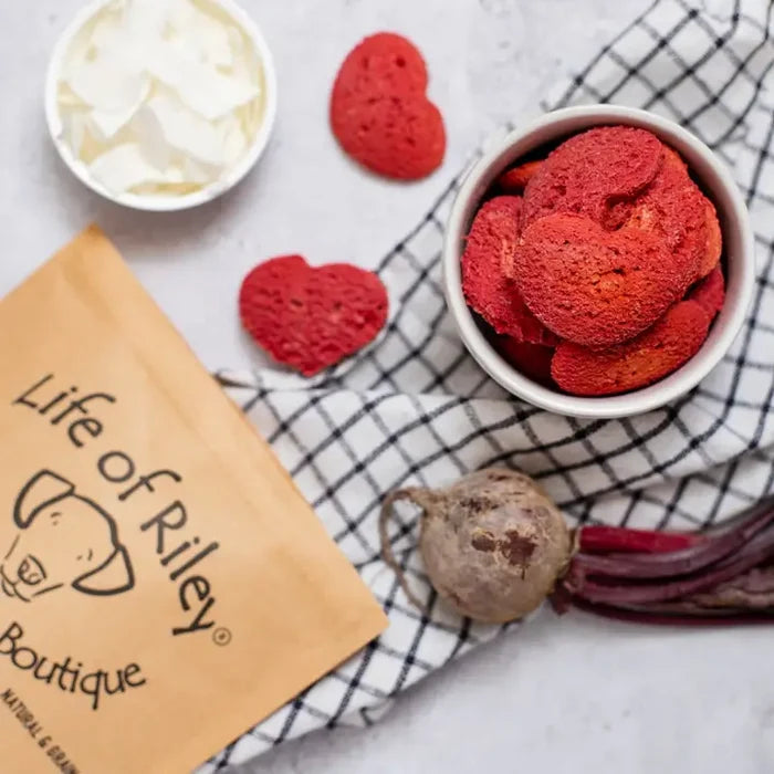 Grain Free Beetroot Heart Dog Treats