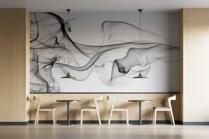 Gray Black Marble Wallpaper: Abstract Stone Texture, Peel and Stick