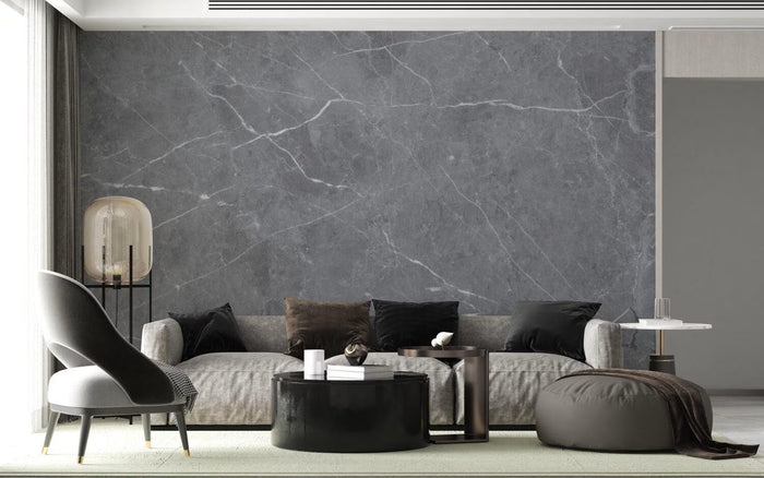 Gray Marble Wallpaper: Peel and Stick Stone Texture Mural