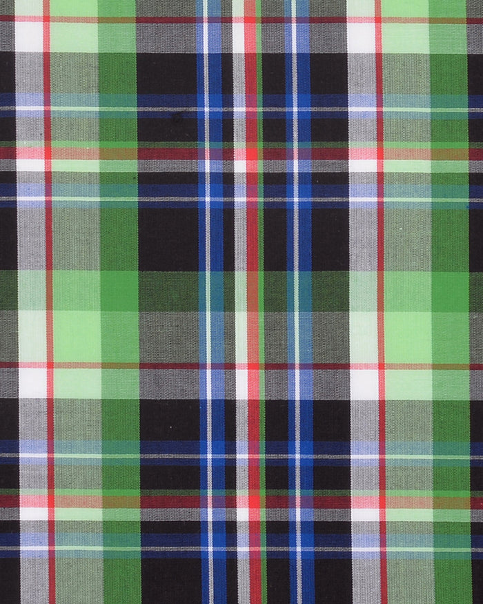 Green Black Blue Madras Checks
