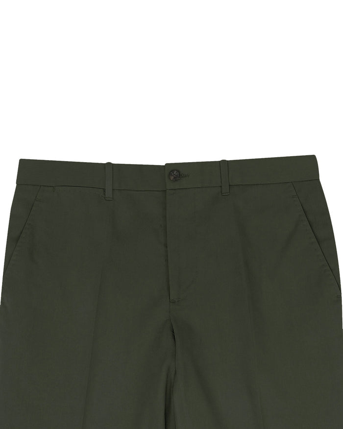 Green Cotton Dress Pant