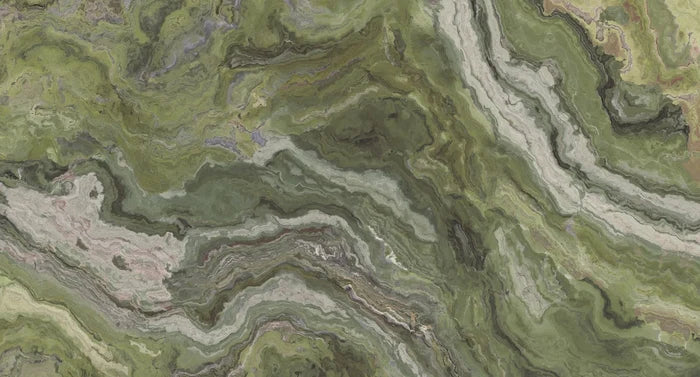 Green Marble Wallpaper: Lightweight Stone Texture, Peel and Stick