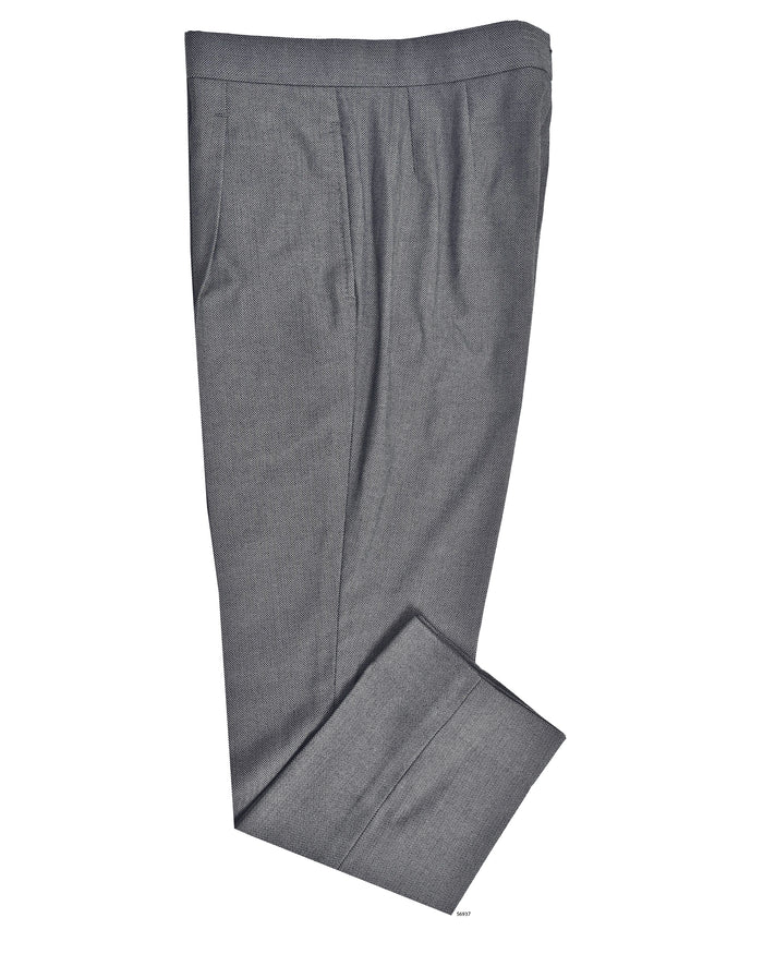 Grey Black Herringbone Pants