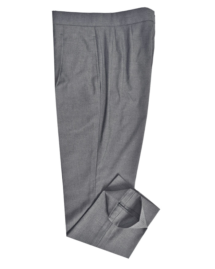 Grey Black Herringbone Pants