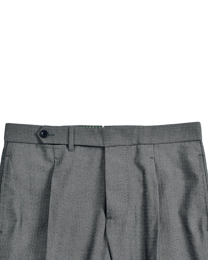 Grey Black Herringbone Pants