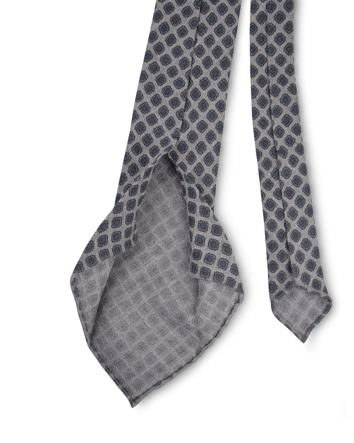 Grey Floral Tie