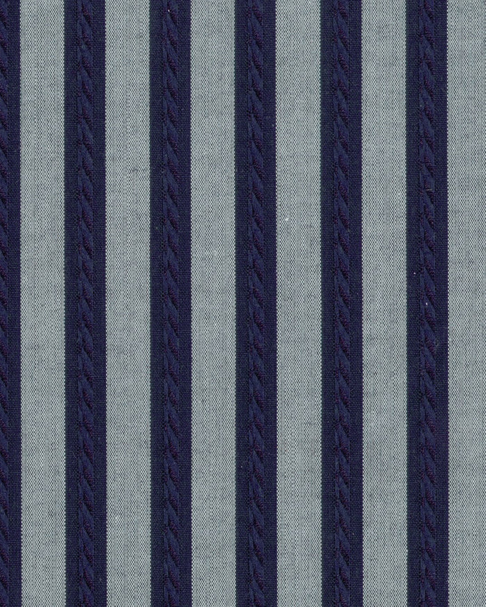 Grey Navy Bengal Stripes 120/2