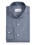 Grey Navy White Pencil Stripes