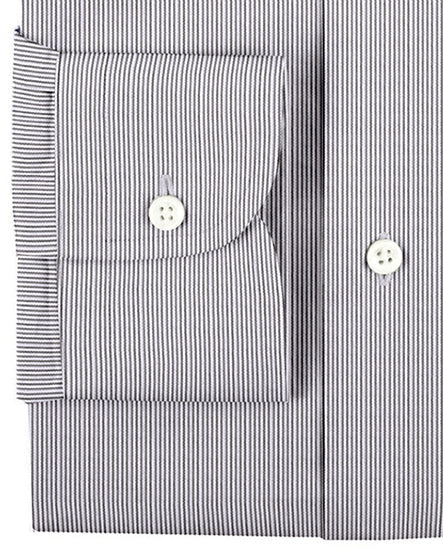 Grey Pin Stripes On White