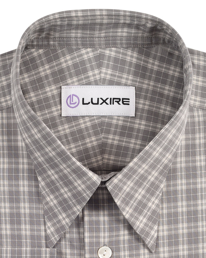 Grey Off-White Tattersall Checks