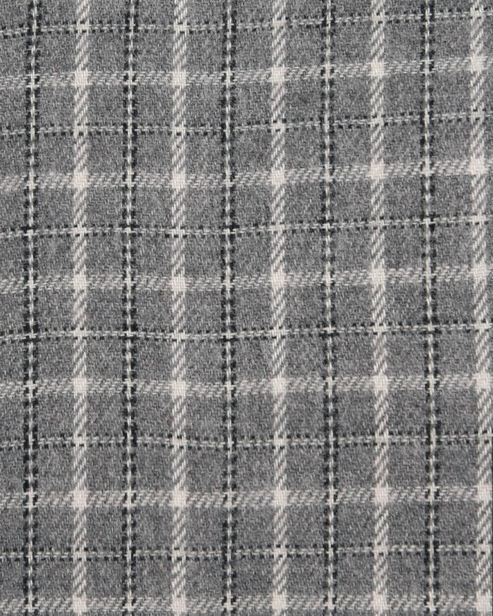 Grey White Tattersall Flannel