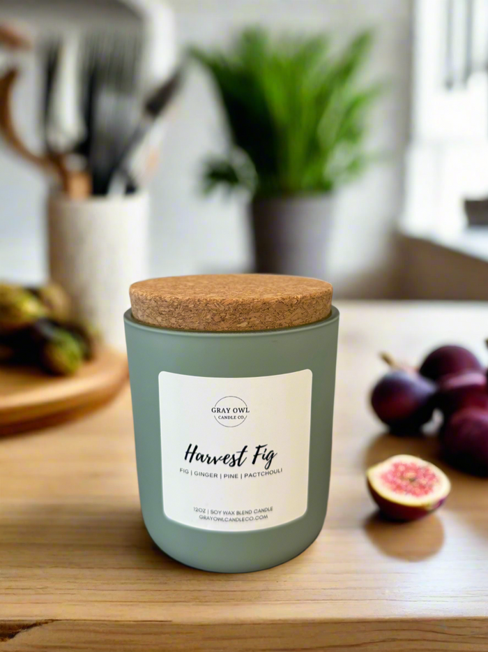 Harvest Fig Wooden Wick Candle